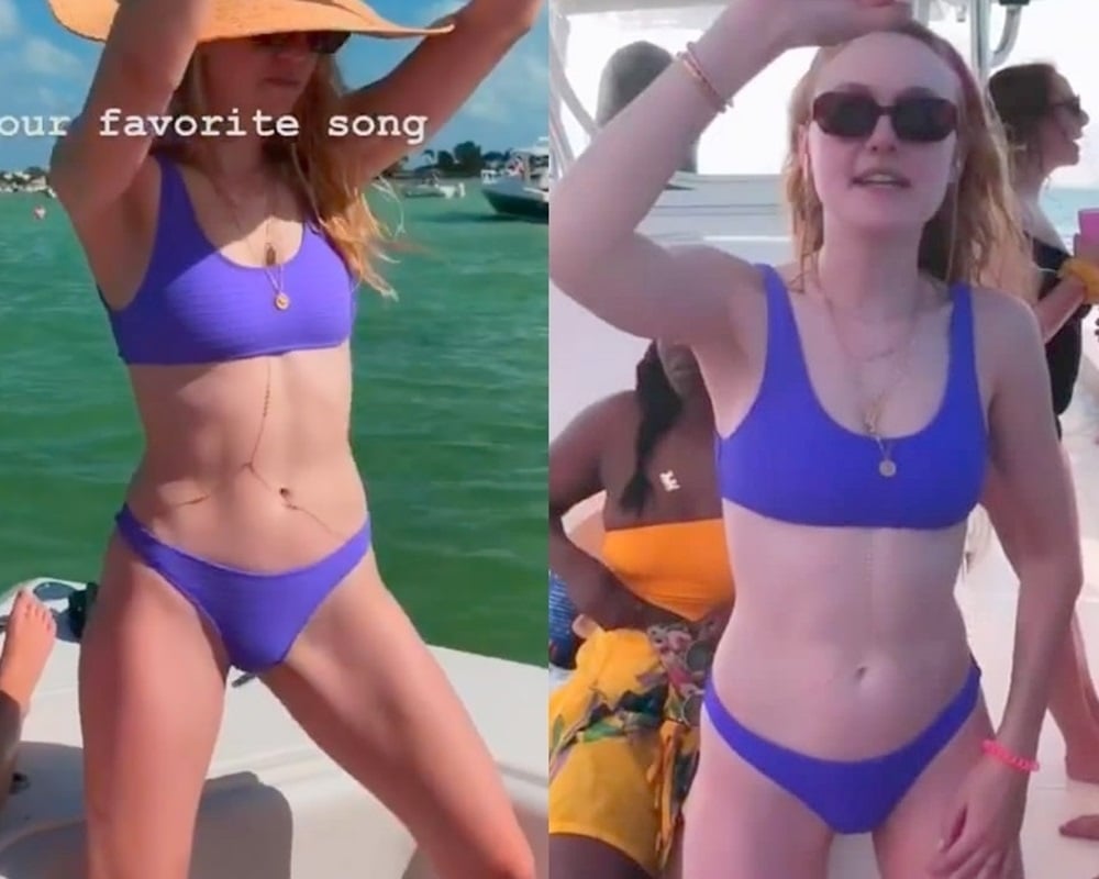 Dakota Fanning Dancing In A Bikini