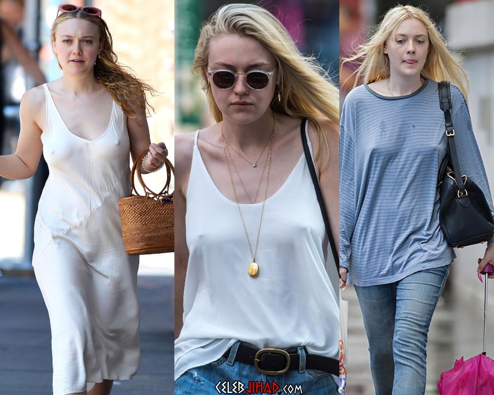 Dakota Fanning S New Tits In A See Through Top