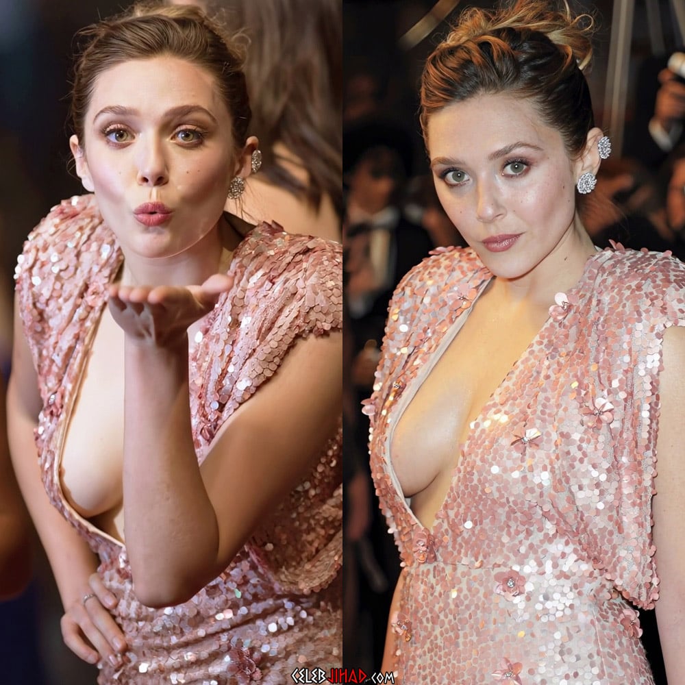 Elizabeth Olsen broadside  boob