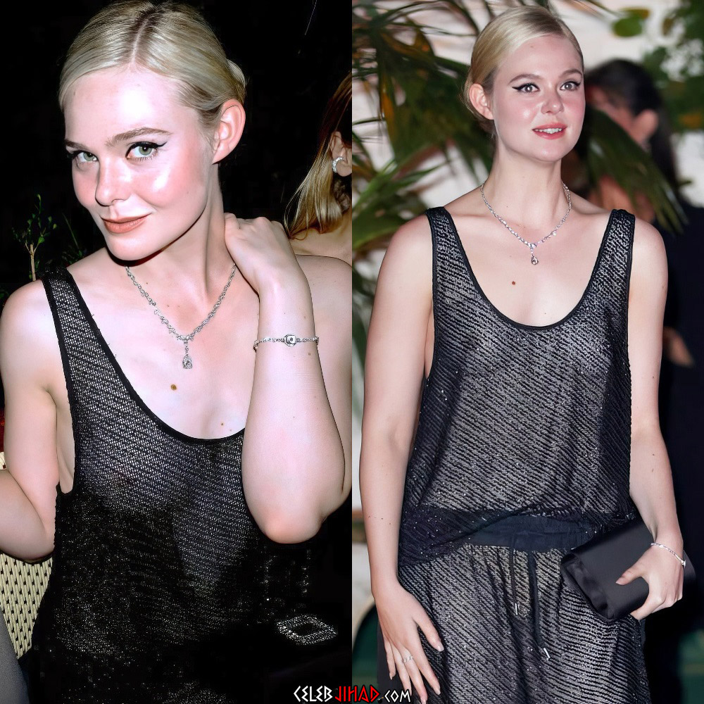 Elle Fanning nipples