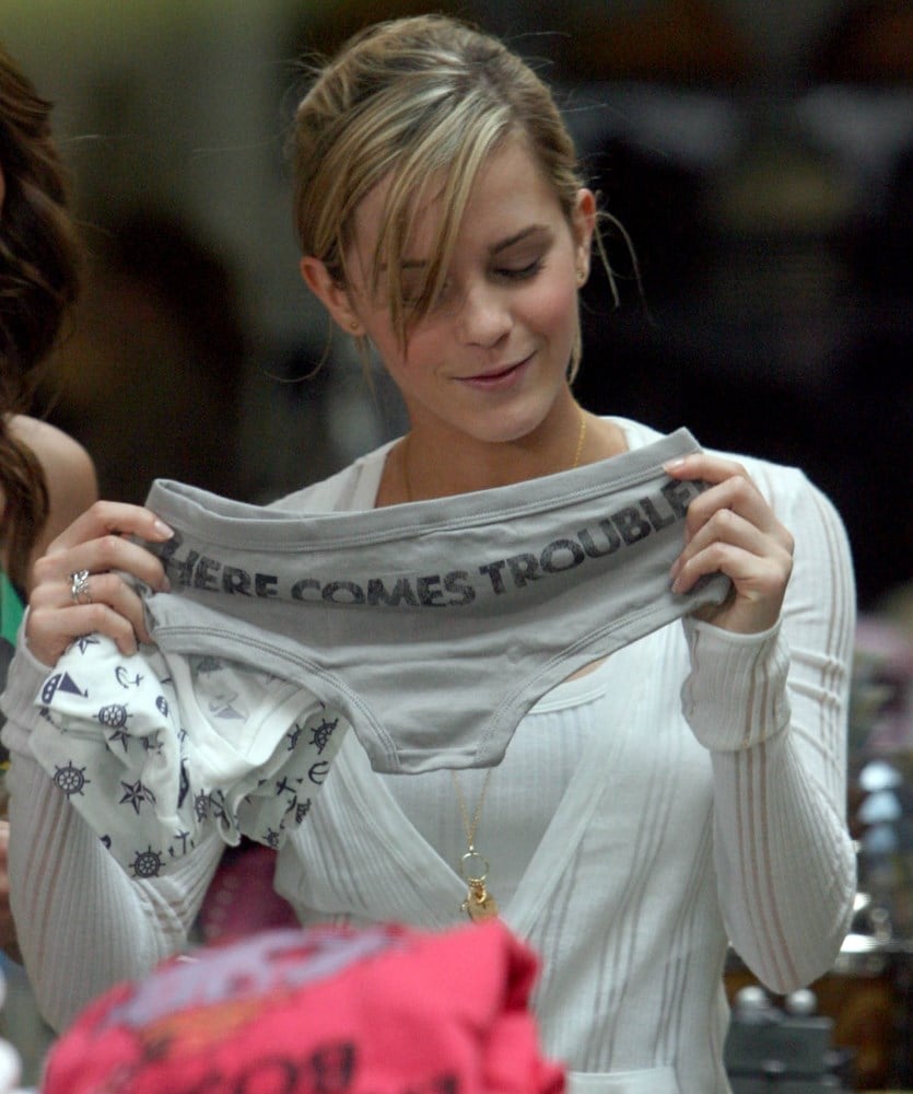 Emma Watson Shows Off Her Panties Before Bed