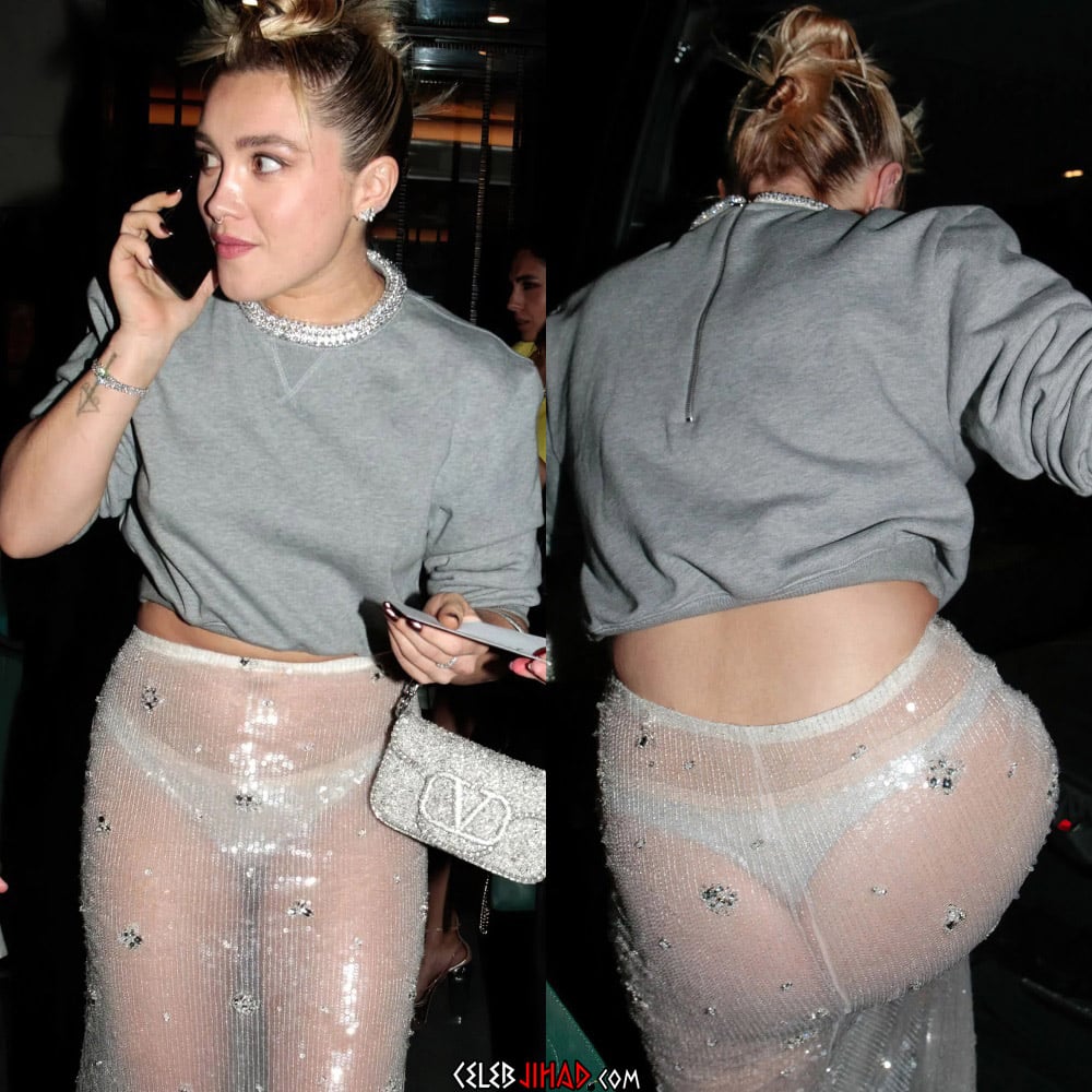 Florence Pugh ass thong