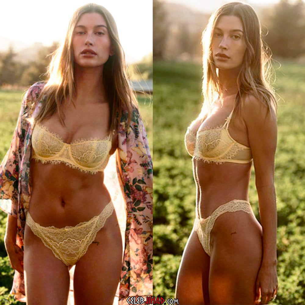 Hailey Bieber lingerie