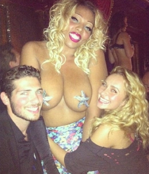 Hayden Panettiere Parties With A Topless Beyonce