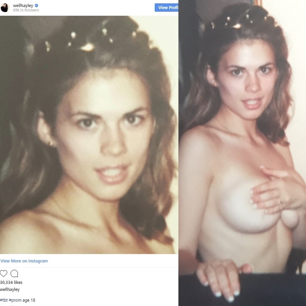 Hayley Atwell nude topless.