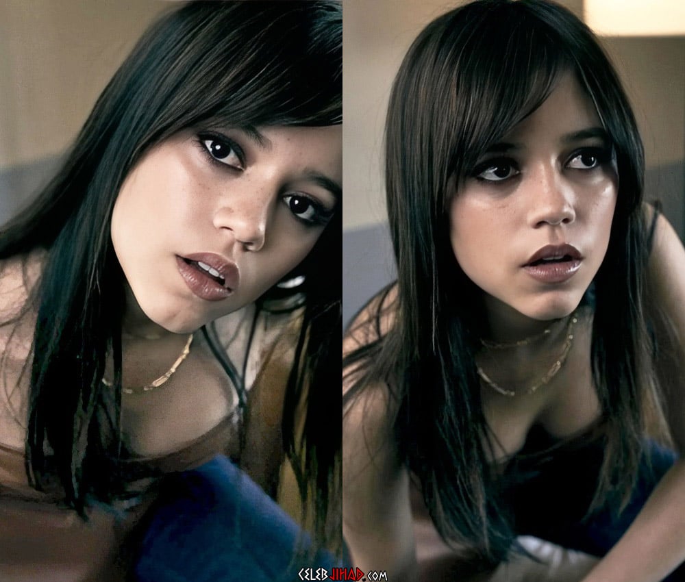 Jenna Ortega Naughty School Girl Cosplaying Video