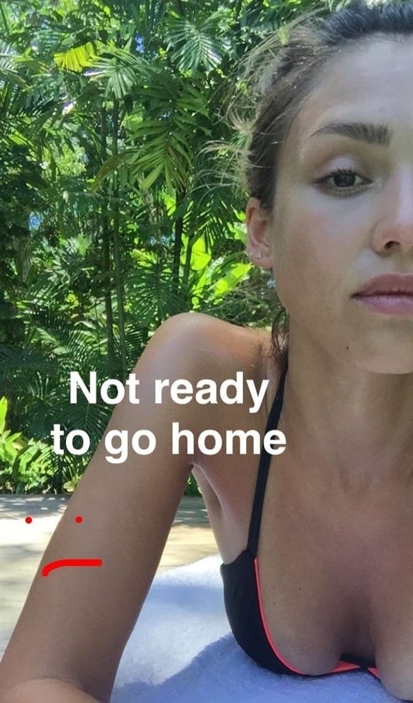Jessica Alba Posts Depressing Bikini Top Selfie
