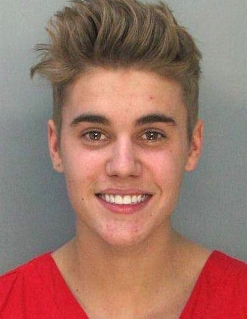 Justin Bieber mugshot