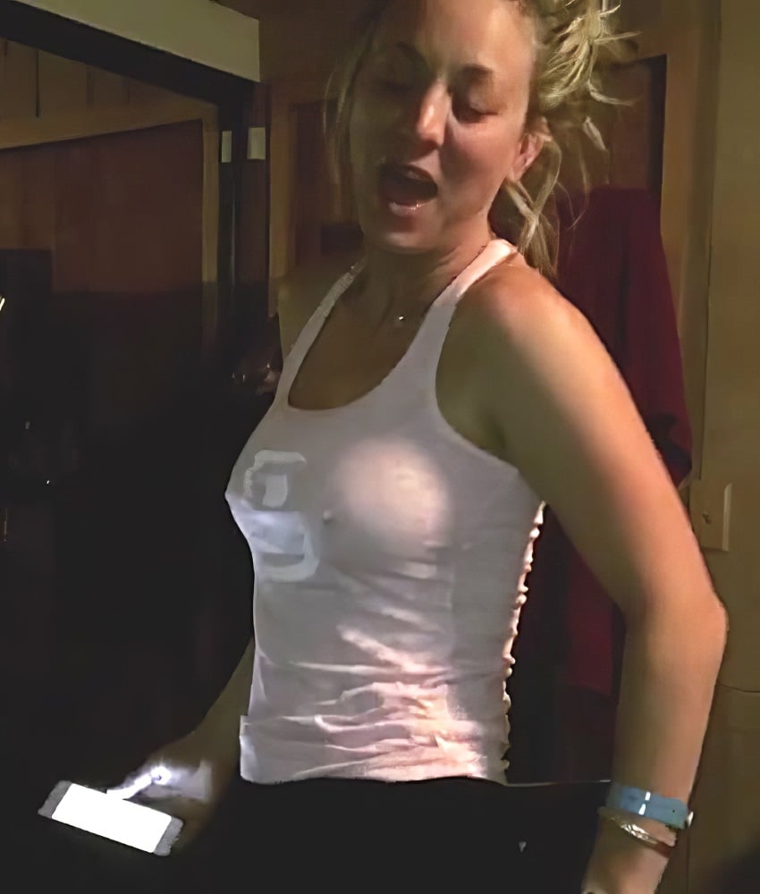 Kaley Cuoco nipple pokies