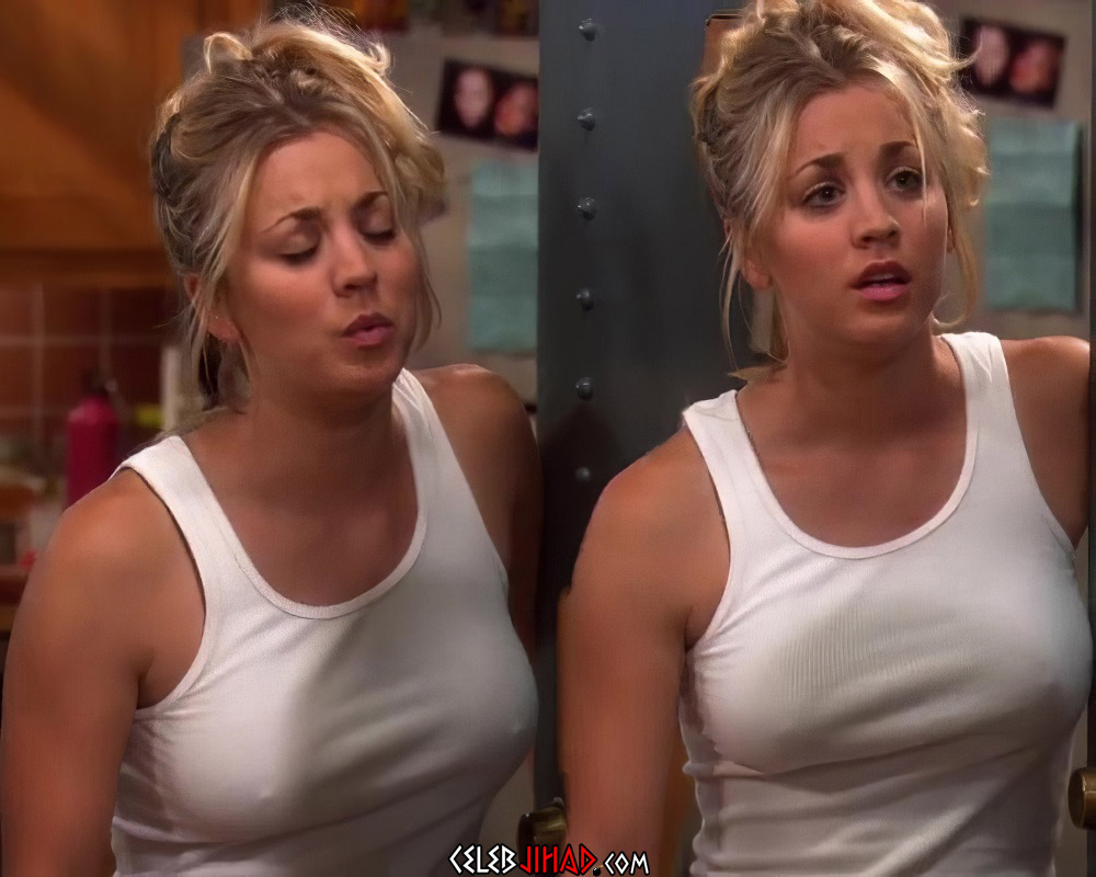 Kaley cuoco hard nips