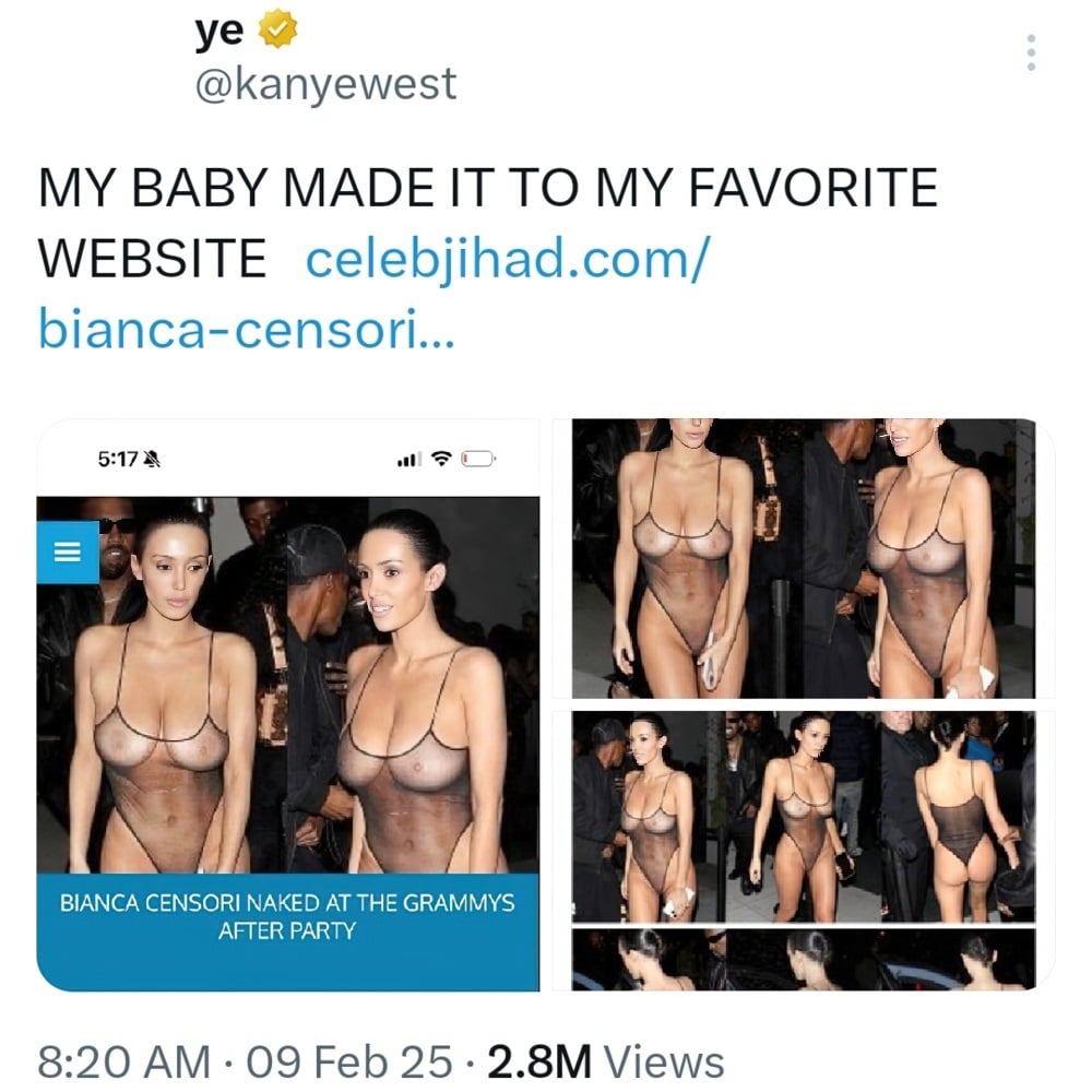 Kanye West Gives Celeb Jihad Love For Showing His Wife Naked