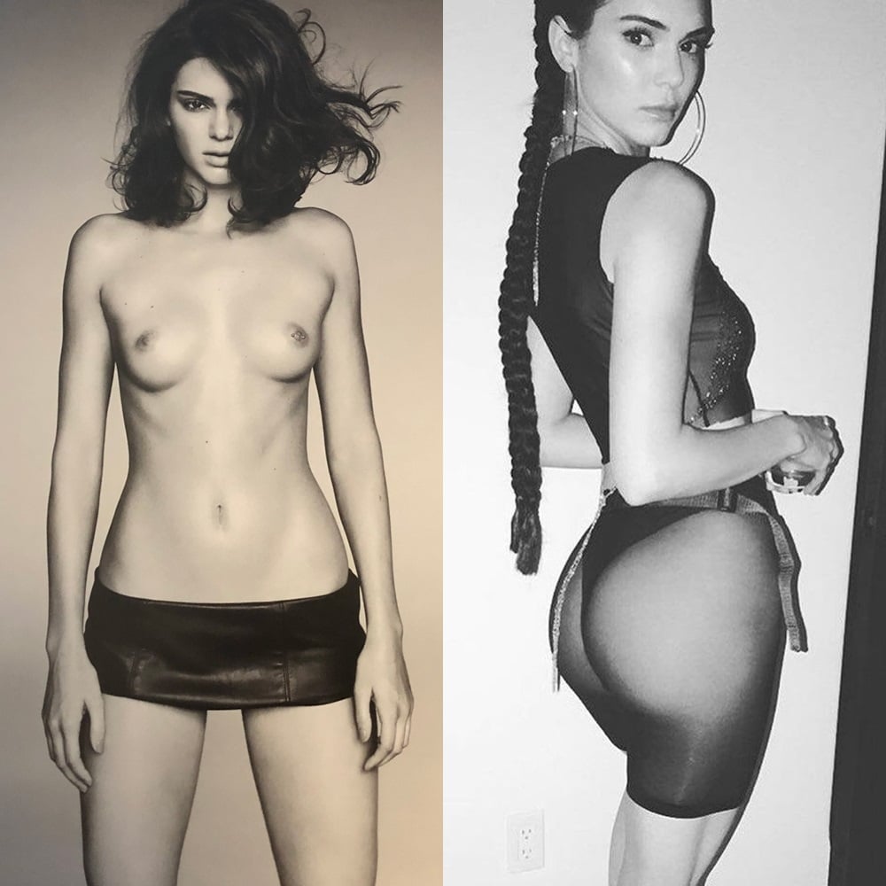 Kendall Jenner And Bella Hadid Nude Black & White Outtakes. 