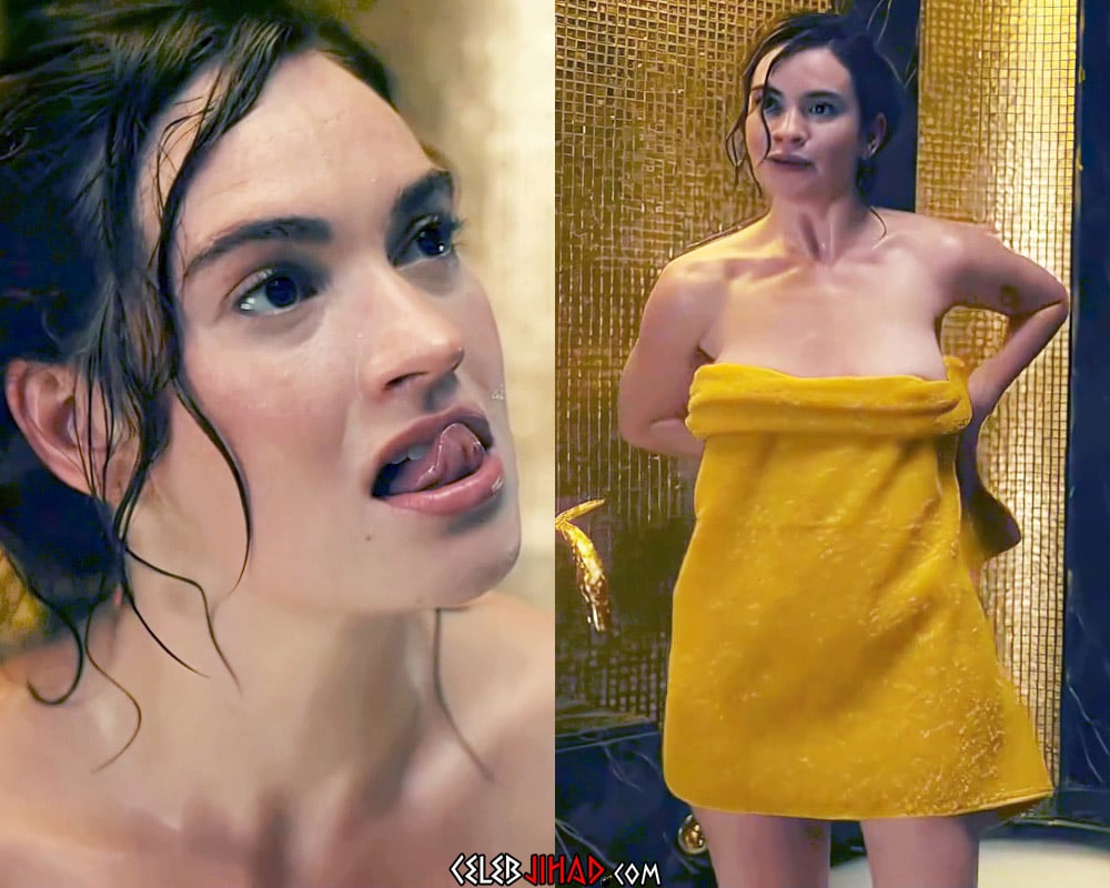 Topless lily james Lily James