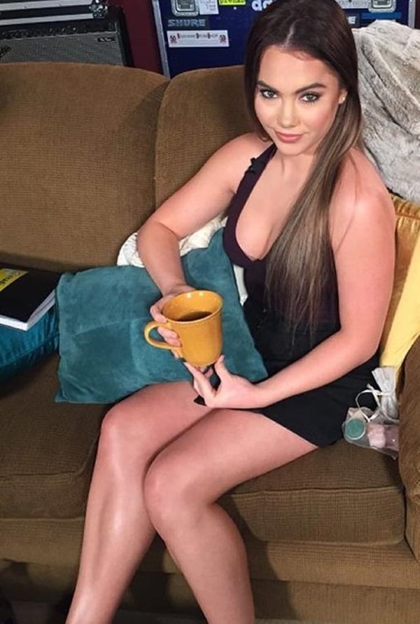 McKayla Maroney black dress