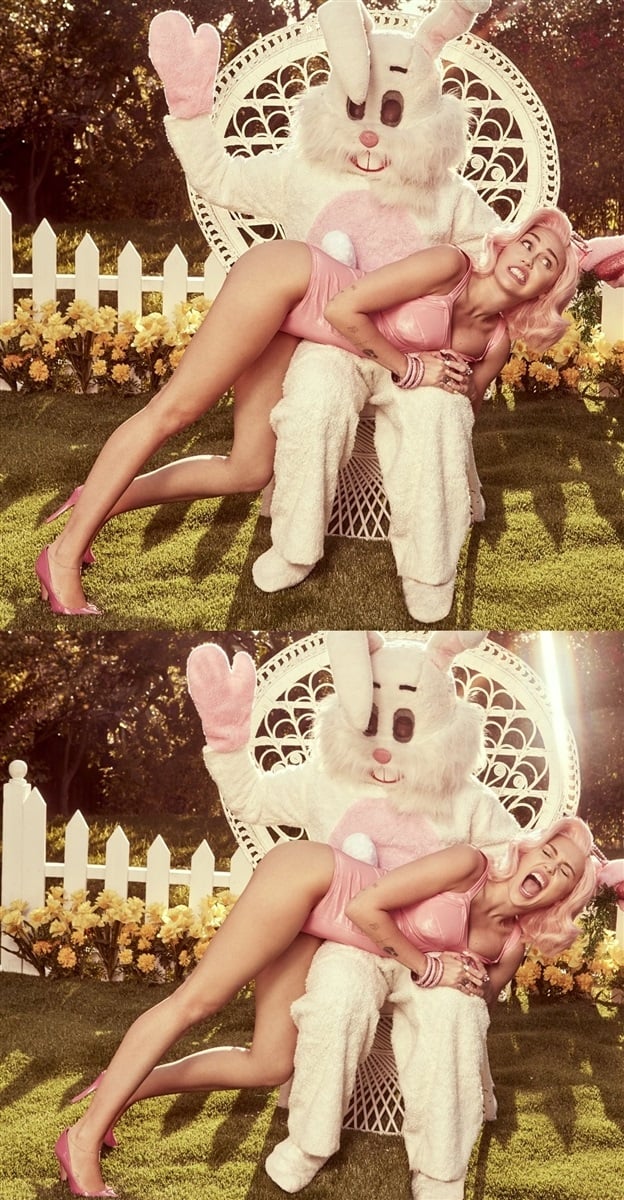 Miley Cyrus Easter spank