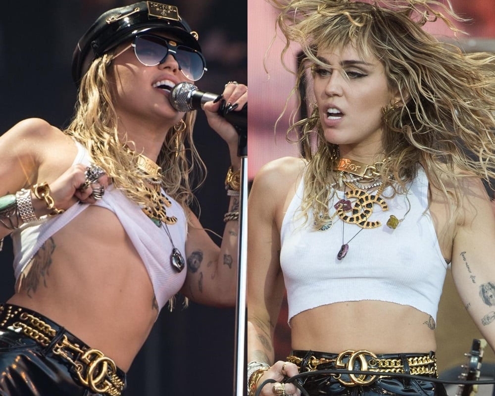 Miley cyrus showing tits
