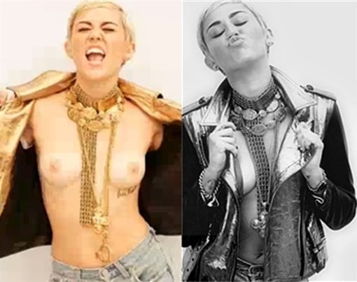 Miley Cyrus topless