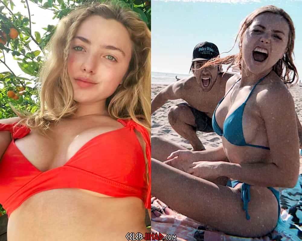 Peyton List muestra sus nuevas tetas en una toma desnuda.