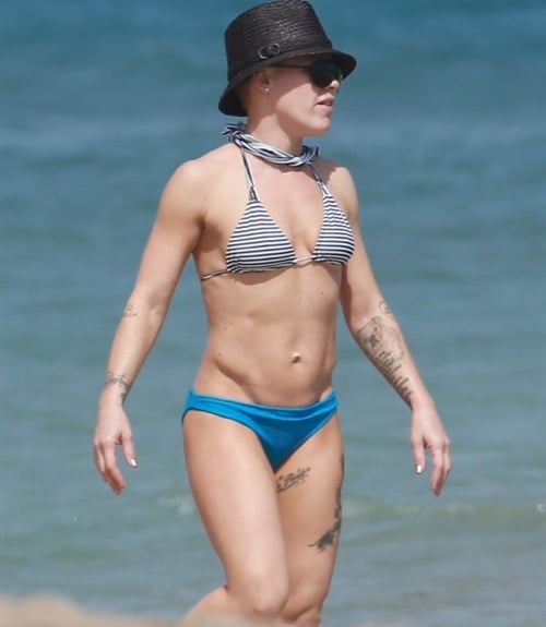 Pink In A Bikini Is One Handsome Lady