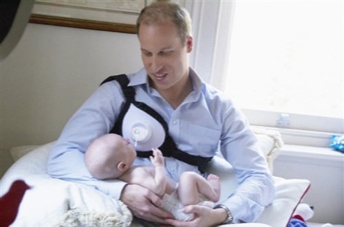 Prince William Breastfeeding His Son