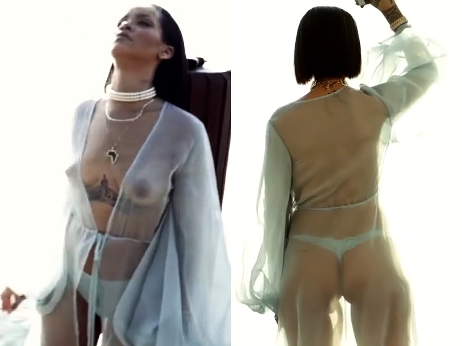 Rihanna Nude Tits And Ass Music Video Mix. 