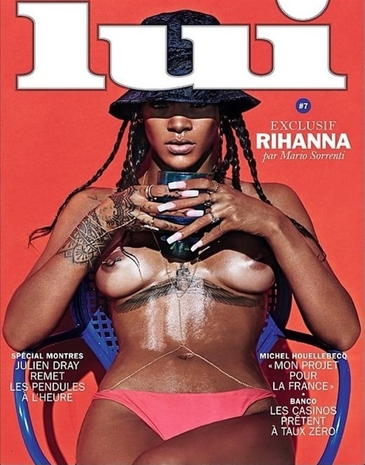 Rihanna topless