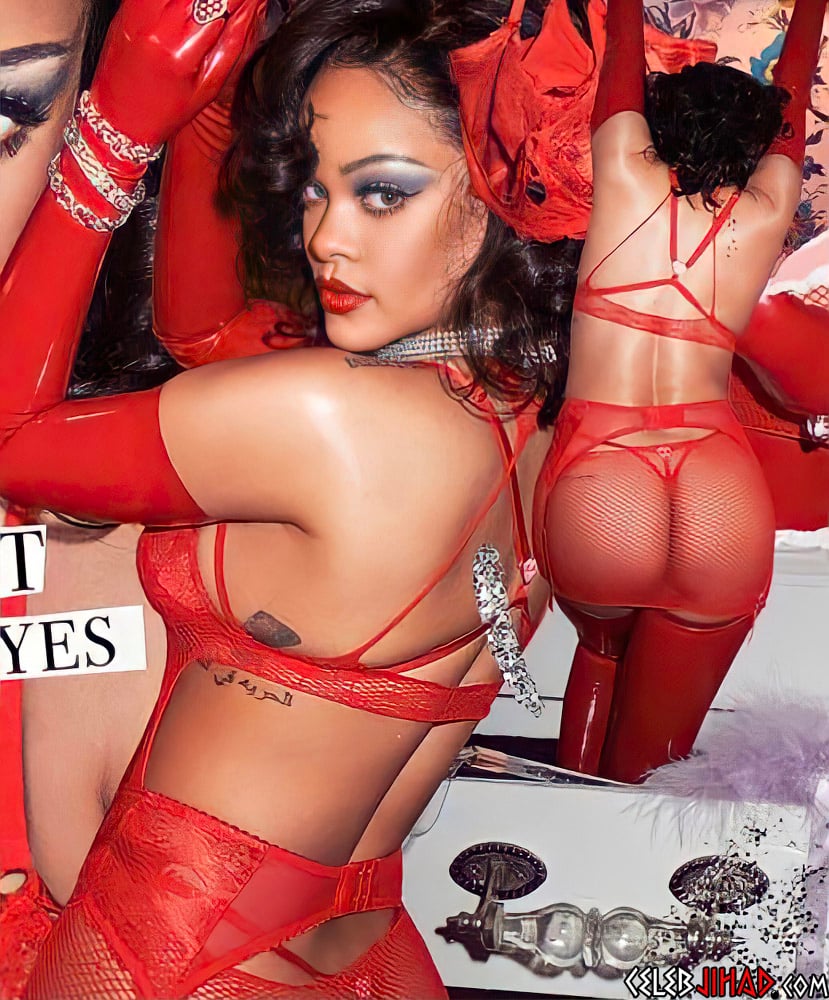 Rihanna ass lingerie