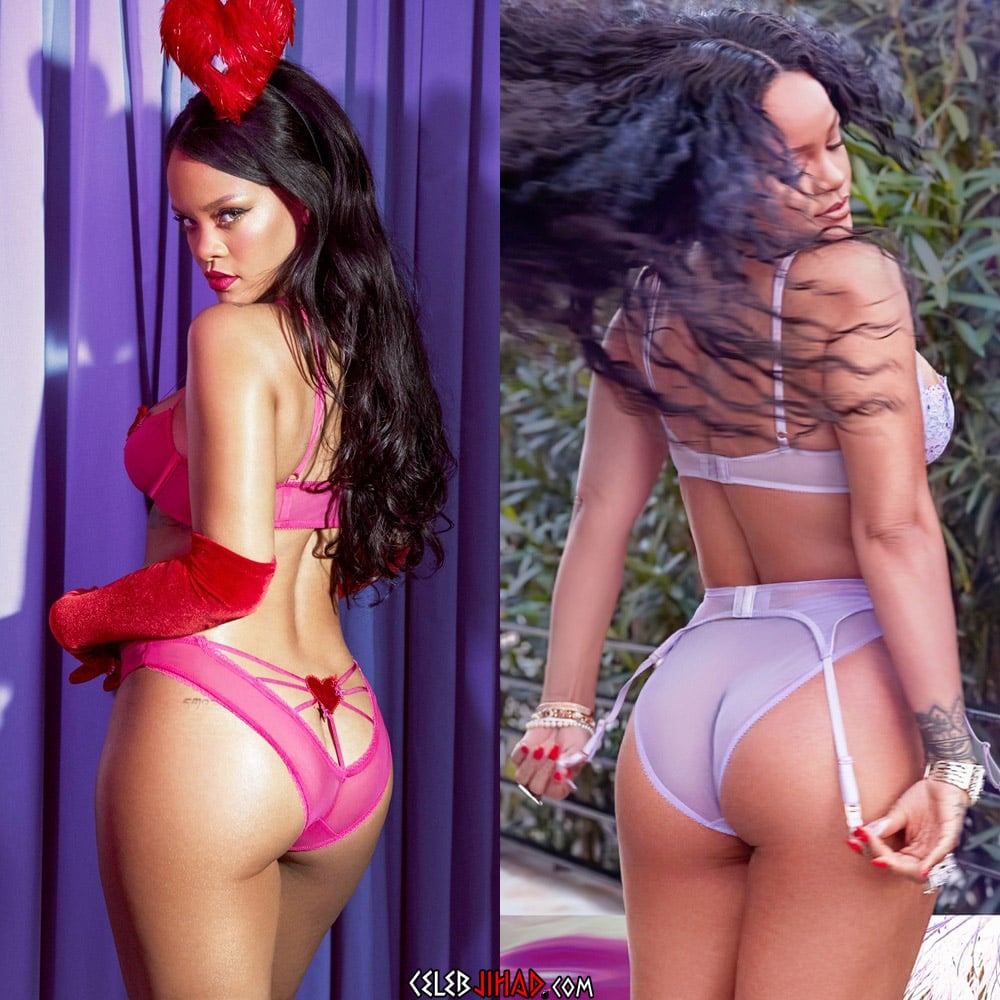 Rihanna’s Ass In Tiny Thongs Selling Valentine’s Lingerie