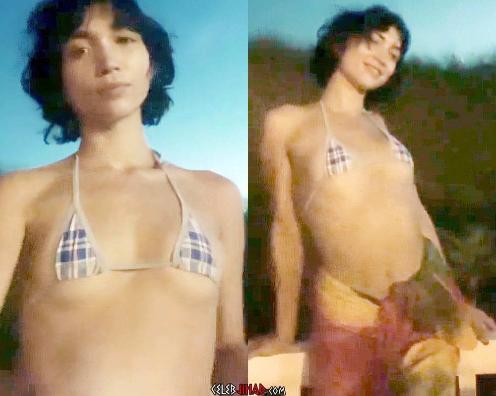 Rowan Blanchard Teen Tits And Ass In A Tiny Thong String Bikini