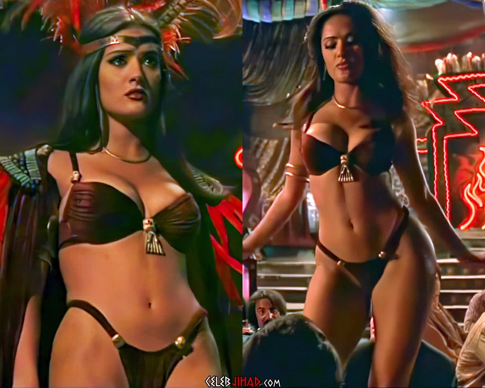 Salma Hayek Stripper Scenes Compilation In 4K