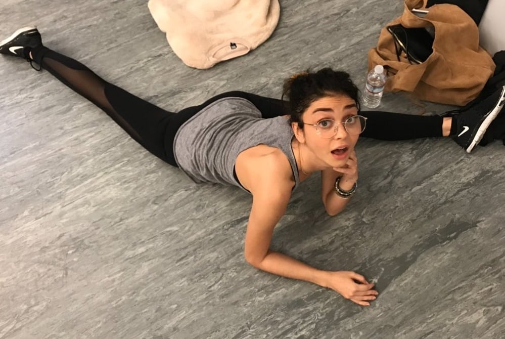 Sarah Hyland Double Nip Slip And Seductive Flexibility