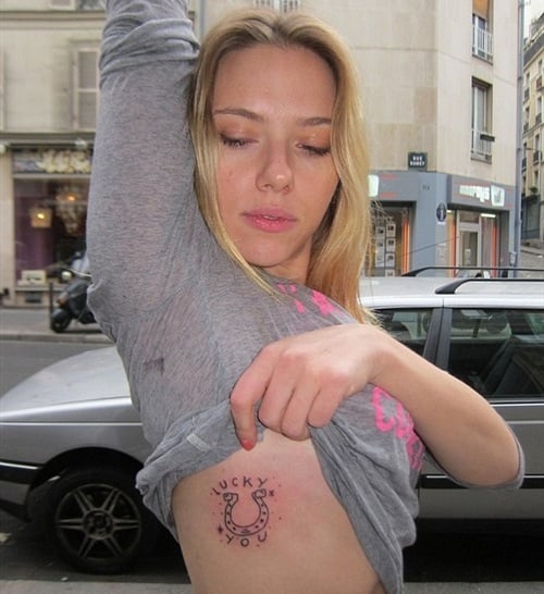 Scarlett Johansson Gets Down Syndrome Tattoo
