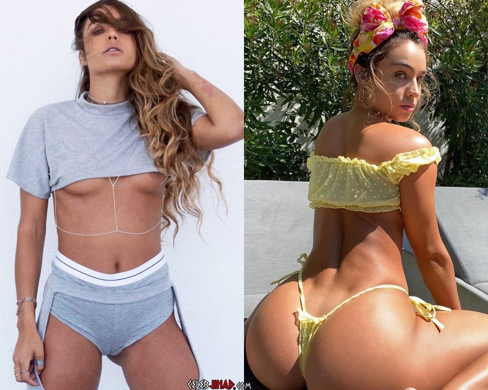 Sommer Ray nip slip ass