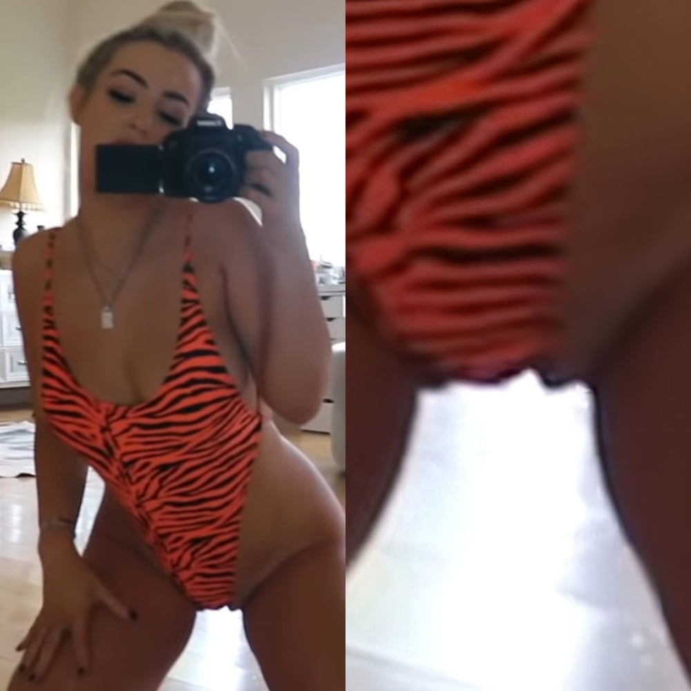 Tana Mongeau Nude Tit And Pussy Lip Slip