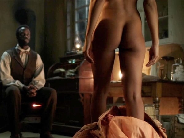 Tessa Thompson Fully Nude Scene From "Westworld" .