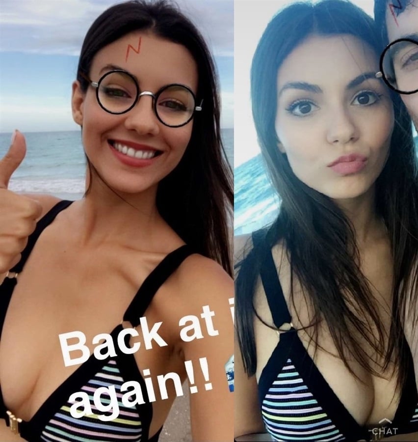 Victoria Justice bikini cleavage