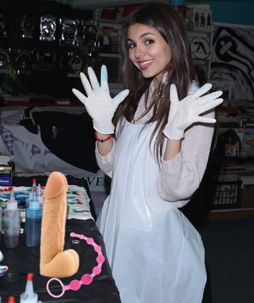 Victoria Justice Visits A Sex Toy Factory