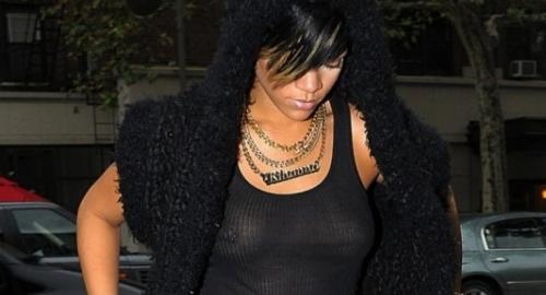 Rihanna Shows Off Her Nipple Ring
