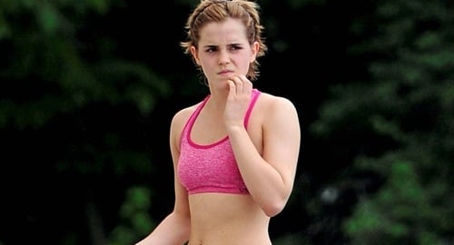 Emma Watson Perplexed In A Sports Bra