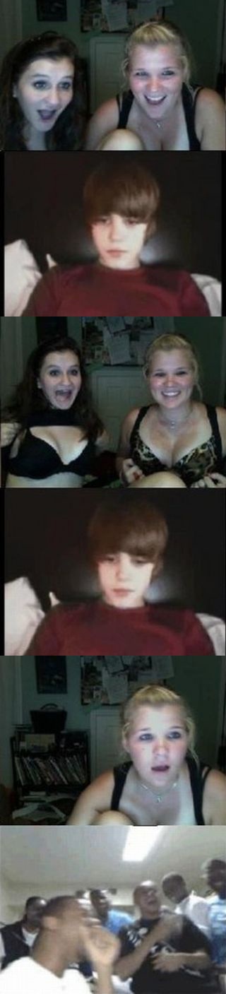 Justin Bieber Tricks Girls Into Flashing On Webcam