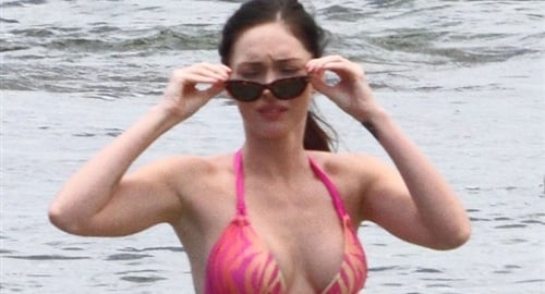 Megan Fox pink bikini