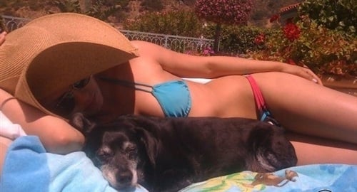 Mila Kunis Naps In A Bikini