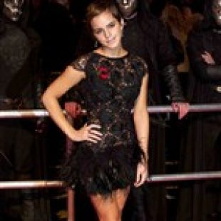 Emma Watson In See Through Top And Feathers
