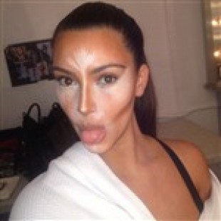 Kim Kardashian Wears Kanye’s Dried Up Facial