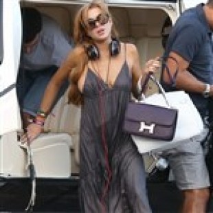 Lindsay Lohan Is A Boob Thief