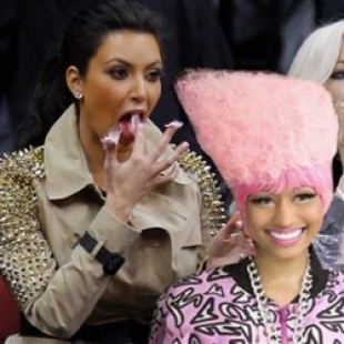 Kim Kardashian Eats Nicki Minaj’s Hair