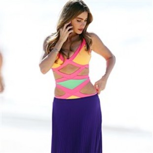 Sofia Vergara Wears Stylish Half-Burka Swimsuit