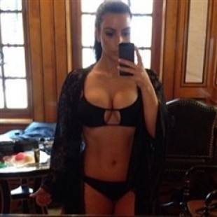 Kim Kardashian Wearing Her Little Sisters’ Bikini