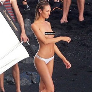 Candice Swanepoel Uncensored Topless Beach Pics
