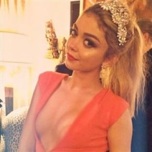 Sarah Hyland Shows Deep Cleavage For Her 24th Birthday